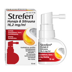 STREFEN HUNAJA & SITRUUNA 16,2 mg/ml sumute suuonteloon, liuos 15 ml